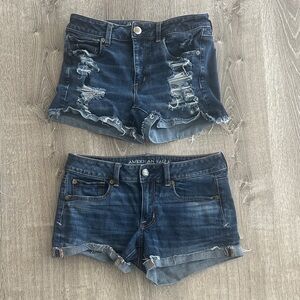 Bundle Size 6 American Eagle Outfitters Distressed Dark Blue Jean Shorts